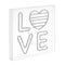 LOVE Square Contemporary Glam Acrylic Box USB Operated LED Neon Light
