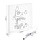 Love You More Square Contemporary Glam Acrylic Box USB Operated LED Neon Light