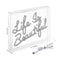 Life is Beautiful Contemporary Glam Acrylic Box USB Operated LED Neon Light