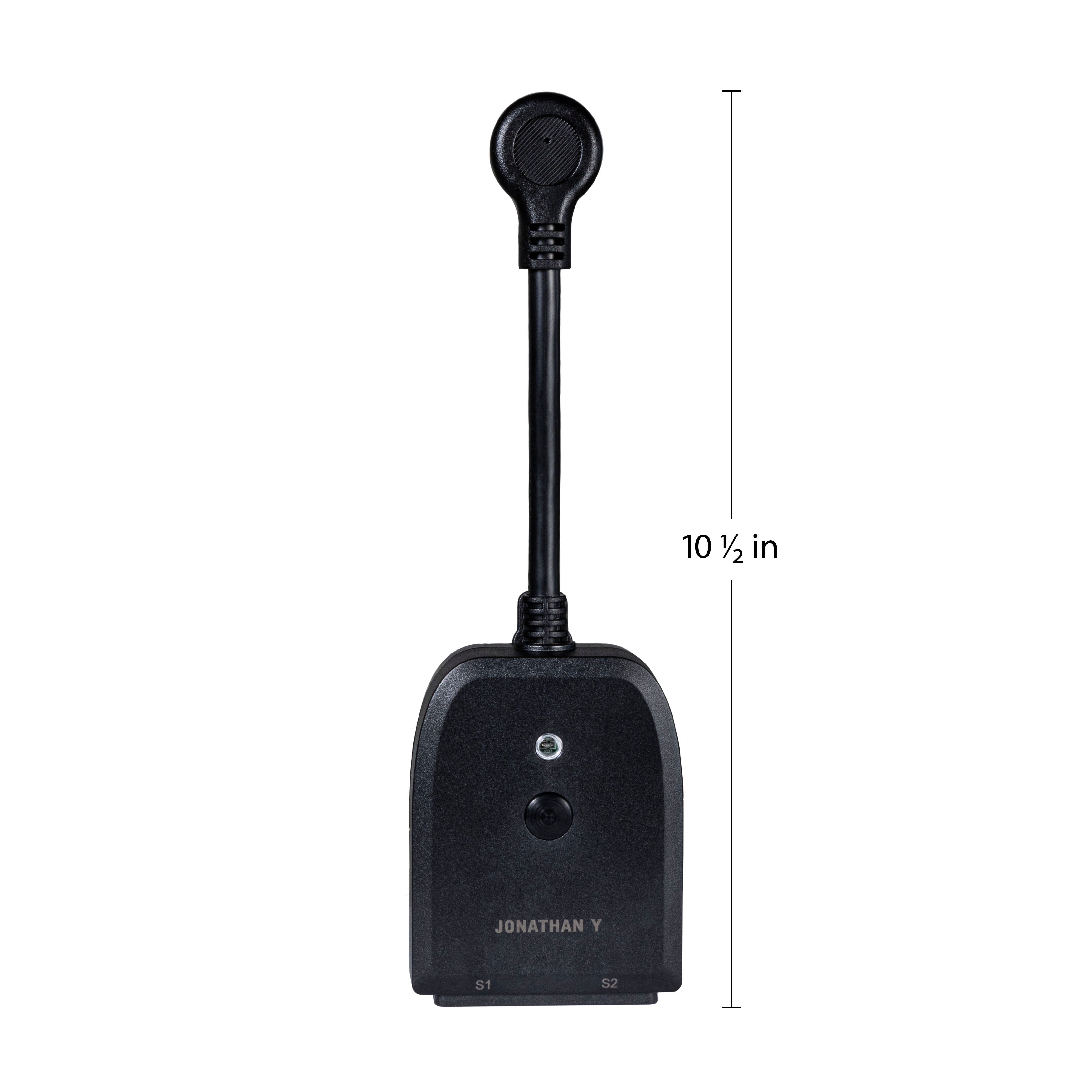 JONATHAN Y Lighting PLG1003A Black Outdoor Smart Plug Remote App