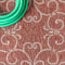 Charleston Vintage Filigree Textured Weave Indoor/outdoor Round Rug