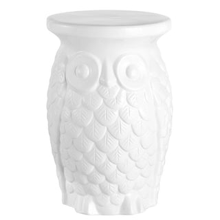 Groovy Owl 17.5" Ceramic Garden Stool - JONATHAN Y