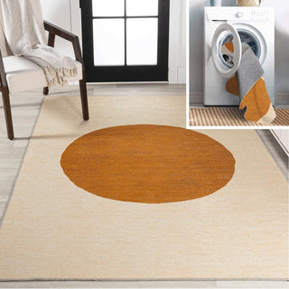 Cirkel Minimalist Geometric Dot Machine-washable Area Rug